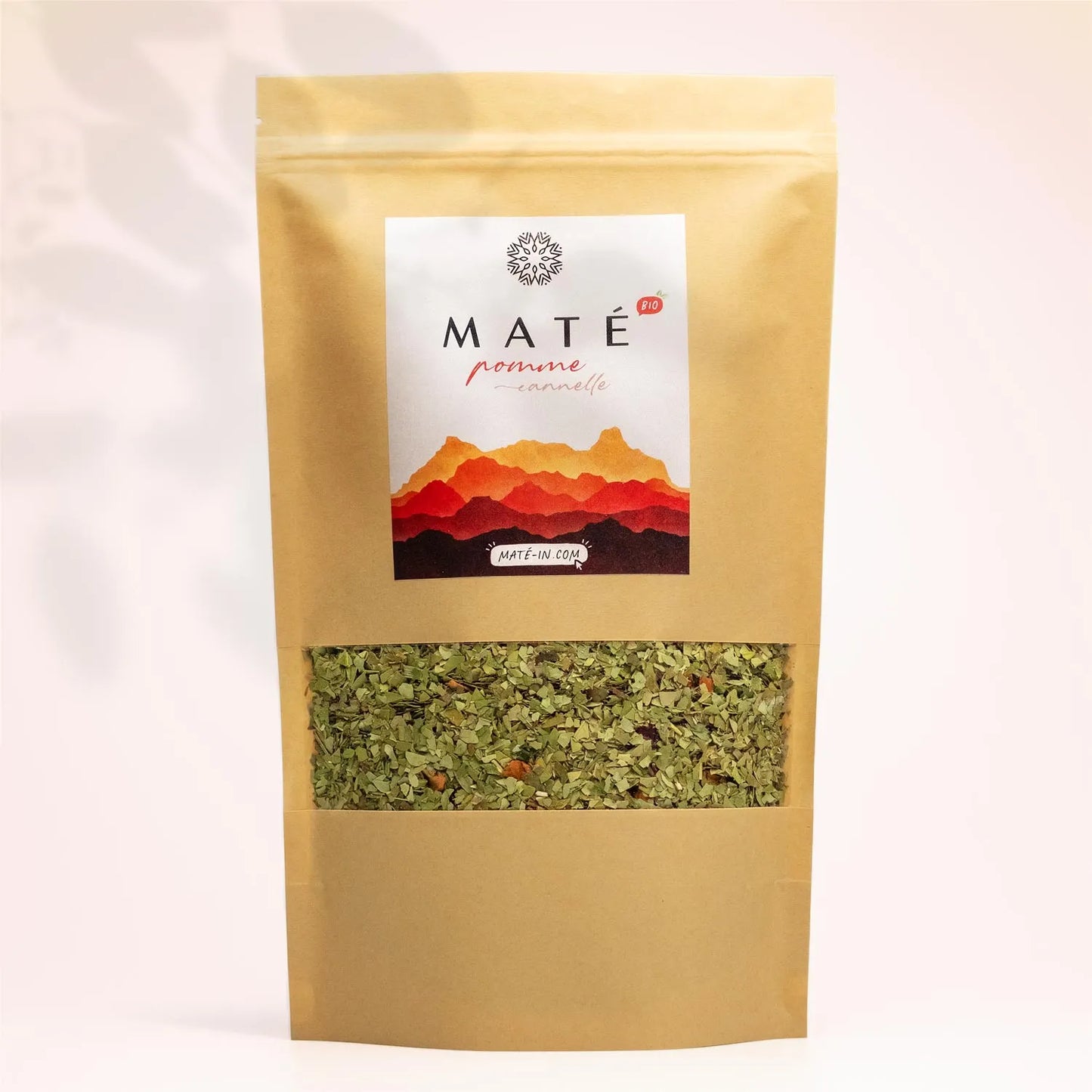 sachet yerba maté bio pomme cannelle 250g